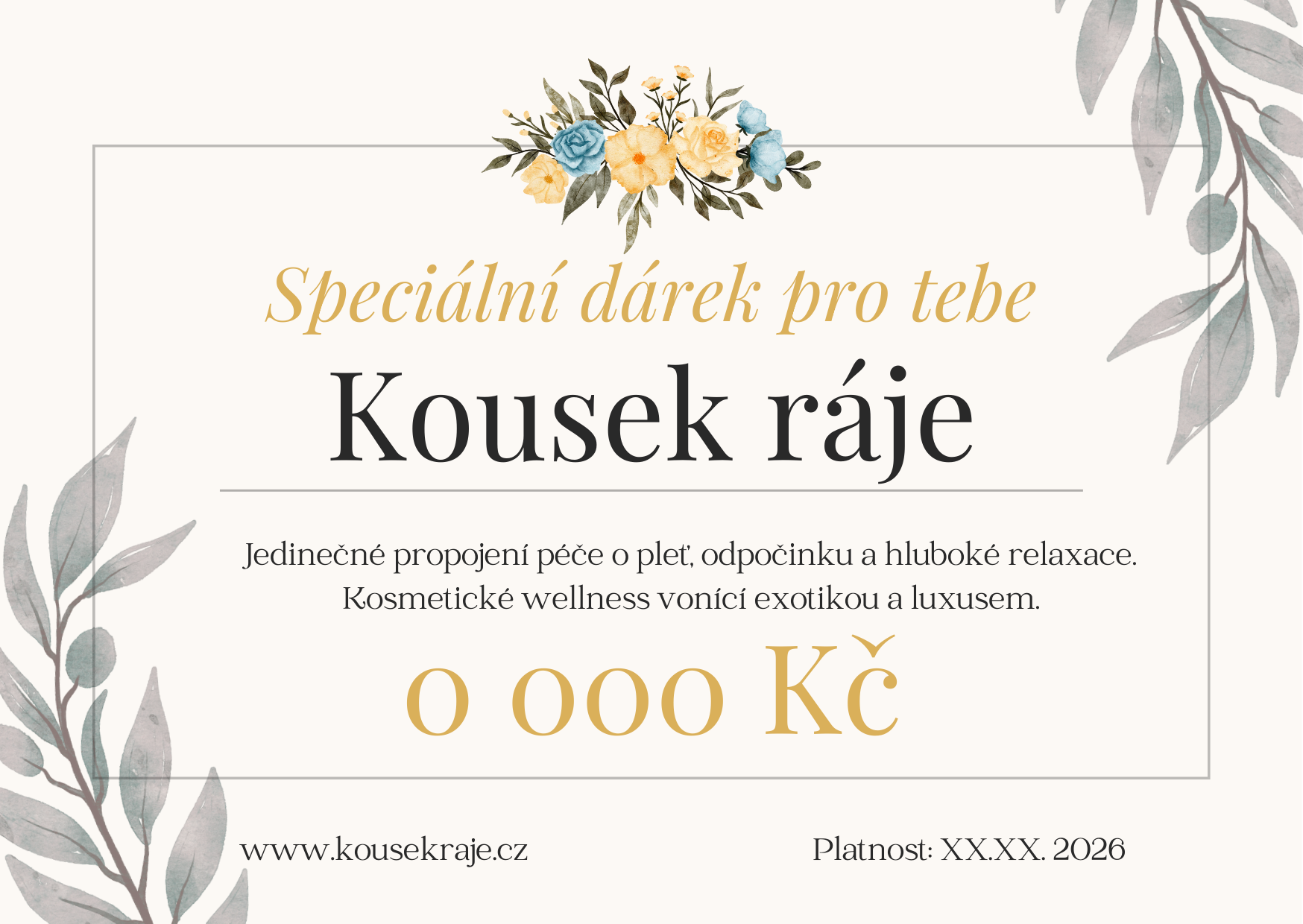 Dárkový poukaz květina 2