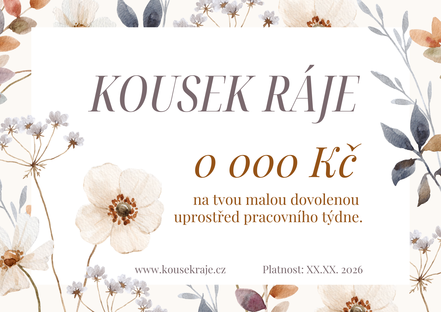 Dárkový poukaz květina1