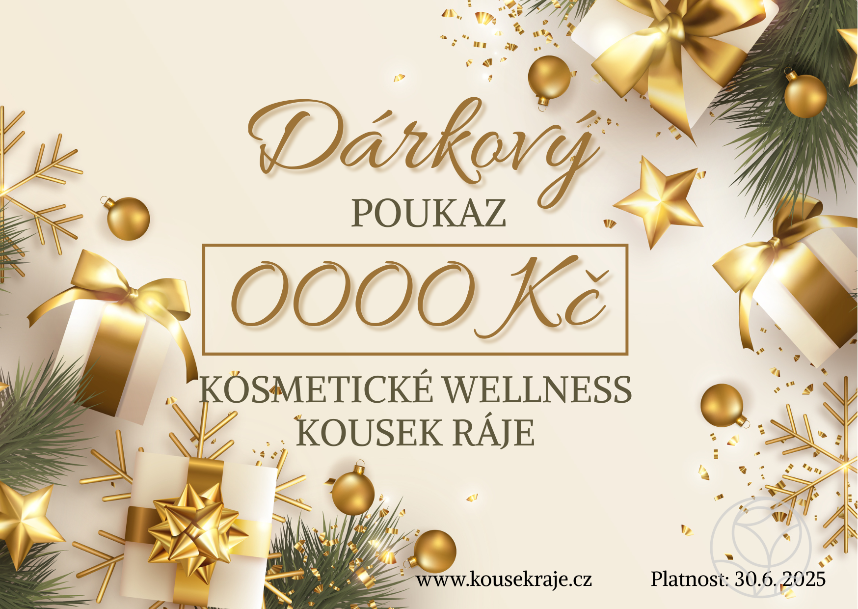 Zlatá vánoční poukázka